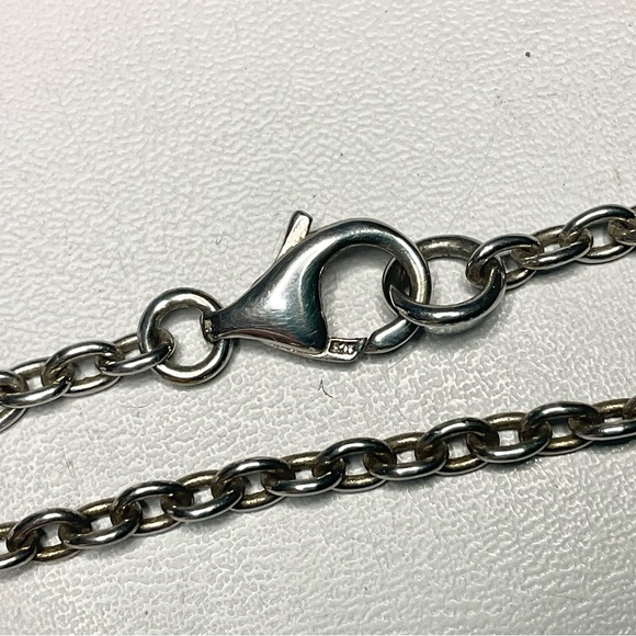 Sterling Large Pearl Y Necklace Pink + White Pearls - Picture 6 of 7